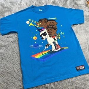 WWE The New Day Blue Cartoon Wrestling T Shirt Medium